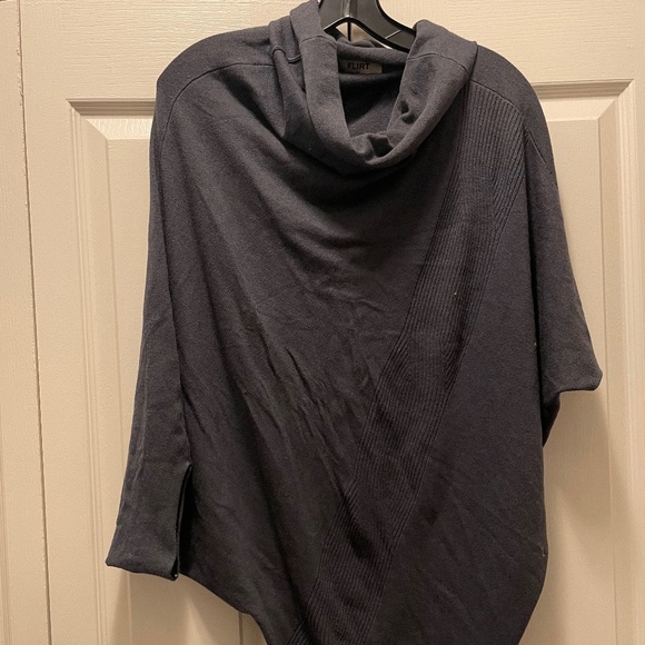 Flirt Sweaters - Flirt Turtle Neck Poncho Dress